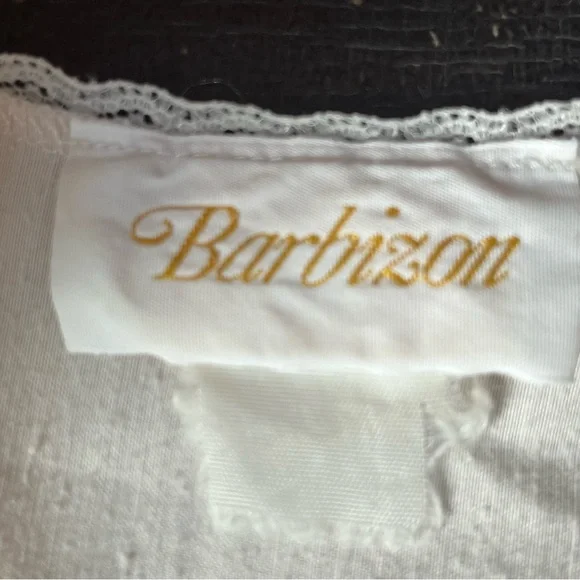 Vintage Cream Nightgown with Pink Floral Lace Yoke - Picture 12 of 13